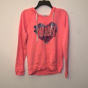 Pink summer time American Eagle hoodie. Size: L